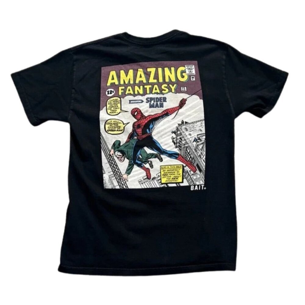 BAIT X Marvel Comic Black Amazing Fantasy Spider-Man T-Shirt - Size S